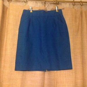 J. Crew Blue Pencil Skirt size 4